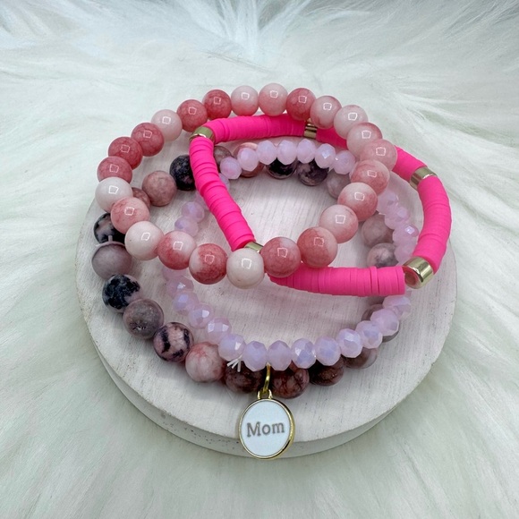 Pink theme Mom Arm Candy Beaded Bracelet - Picture 7 of 7
